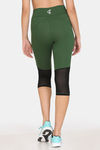 Zelocity All Day 3/4Th Yoga Leggings - Green Pasture — thumbnail 3